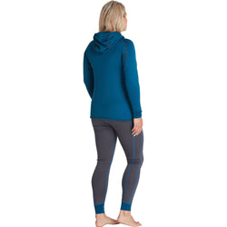 NRS Women's Expedition Weight Hoodie in Poseidon model back