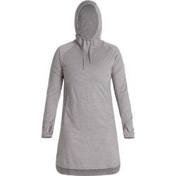 NRS Women's Silkweight Hoodie Dress in Sharkskin front