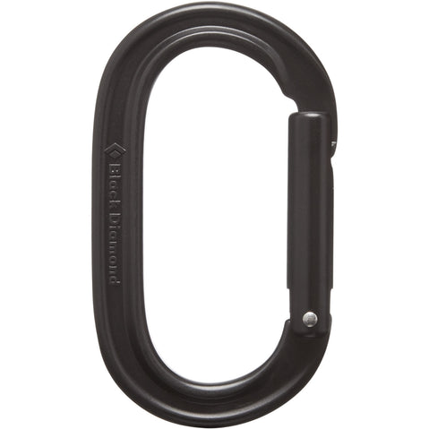 Black Diamond Oval Keylock Carabiner in Black front