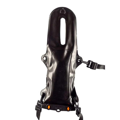 Aquapac VHF Pro Dry Case back view orange tabs