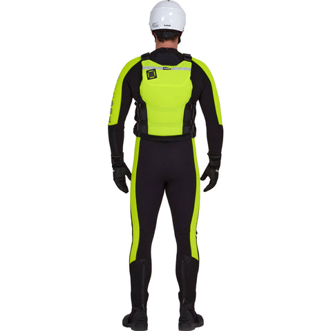 NRS Big Water Guide Lifejacket (PFD) in Safety Yellow model back