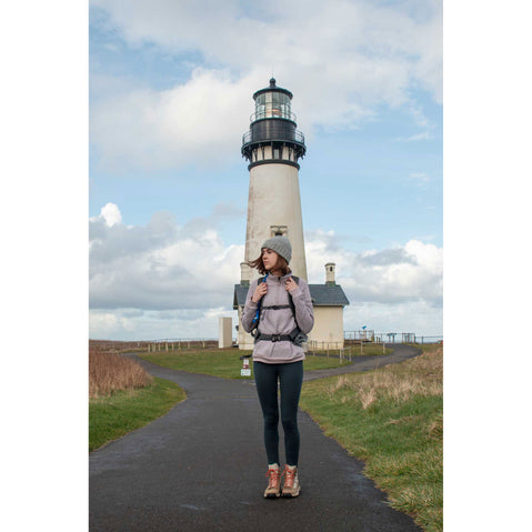 Camelbak Women's Shasta 30 Hydration Backpack in Castlerock Grey/Lake Blue lifestyle