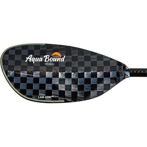 Aqua Bound Whiskey Carbon Straight Shaft Versa-Lok 2-Piece Kayak Paddle left blade
