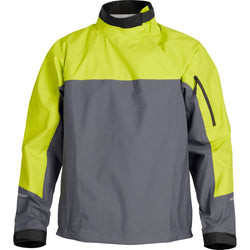 NRS Men's Endurance Paddling Jacket in Chartreuse/Gray front