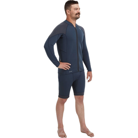 NRS Men's Ignitor Wetsuit Shorts in Slate model front