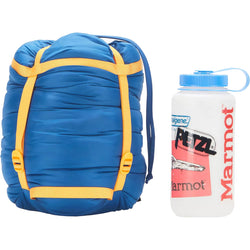 Marmot Kid's Trestles Elite Eco 30 Degree Synthetic Sleeping Bag in Solar/Red Sun stuff sack