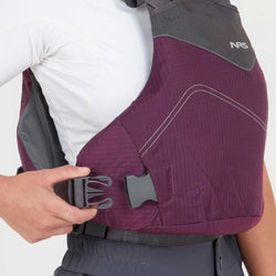 NRS Vapor Lifejacket Plum buckle