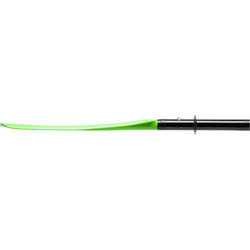 Aqua-Bound Manta Ray Fiberglass 4-Piece Kayak Paddle in Electric Green side blade