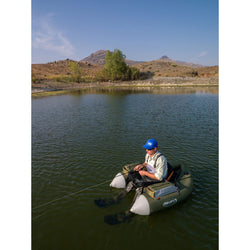 Outcast Fish Cat 4 LCS Float Tube in Gray lifestyle