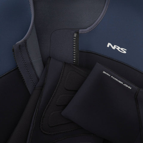 NRS Men's 3.0 Farmer John Wetsuit in detail