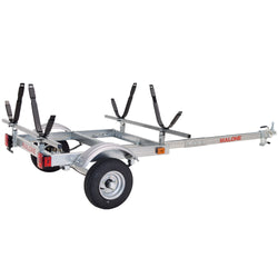 Malone EcoLight 2-Boat J-Rack Kayak Trailer Package back