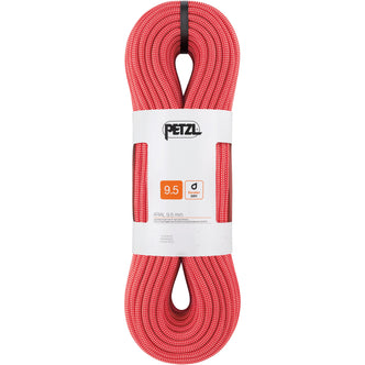 Petzl Arial 9.5mm Dry Climbing Rope in Red packed