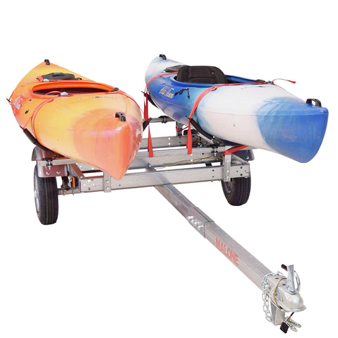 Malone EcoLight Base Kayak Trailer with kayak loaded front