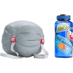 Big Agnes Roxy Ann 3N1 15 Degree Down Sleeping Bag in Lyons Blue/Teal packed