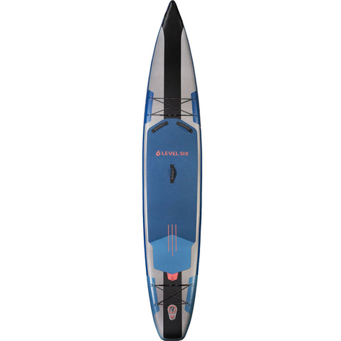 Level 6 Fourteen Carbon Inflatable SUP Board Package in Aegean Blue front