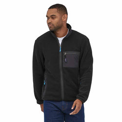 `Patagonia Men's Synchilla Jacket in Black model view front