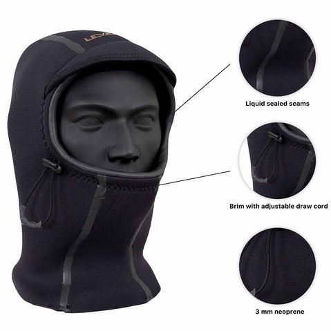 Level Six Quartz 2 mm Neoprene Paddling Hood features
