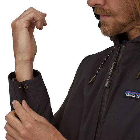 Patagonia Men's Downdrift 3-in-1 Jacket in Ink Black model view strap