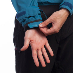 Level Six Men's Torngat Paddling Jacket in Crater Blue wrist closure