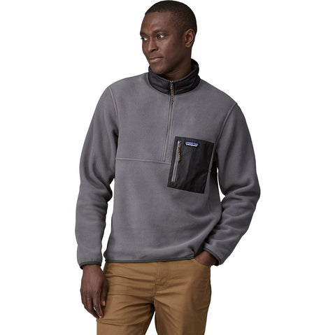 Patagonia Men's Microdini 1/2 Zip Pullover Noble Grey model front