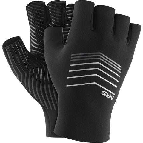 NRS Guide 1.5mm Neoprene Half-Finger Gloves in Black pair