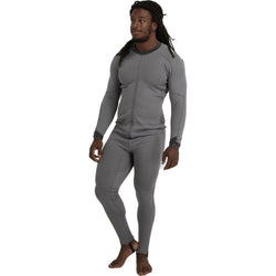 NRS Men's Lightweight Union Suit in Smoke model front