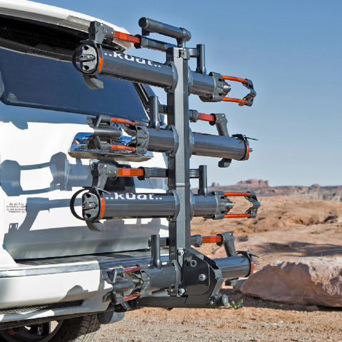 Kuat NV 2.0 2 Bike Add-On Hitch Rack in Gray Metallic attach with car