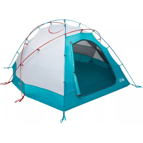 Mountain Hardwear Trango 4-Person Mountaineering Tent in Alpine Red no fly open