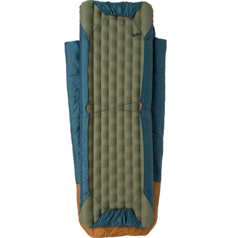 Big Agnes Echo Park 35 Degree Synthetic Sleeping Bag in Tapestry/Brown Sugar sleeping pad