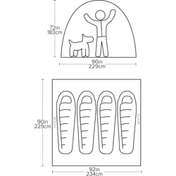 Big Agnes Big House 4 Person Camping Tent floorplan
