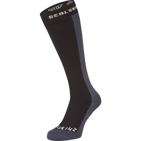 SealSkinz Worstead Waterproof Cold Weather Knee Length Sock in Black front