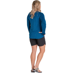 NRS Women's Silkweight Long Sleeve Shirt in Poseidon model back