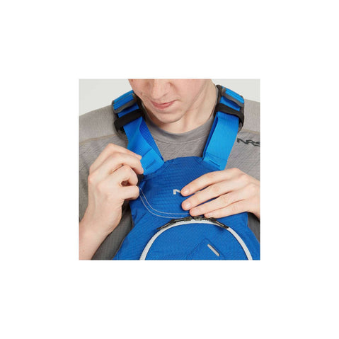 NRS Ninja Kayak Lifejacket (PFD) strap garage