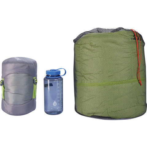 Therm-a-Rest Boost 650 32 Degree Down Sleeping Bag in Meadow Green stuff sack