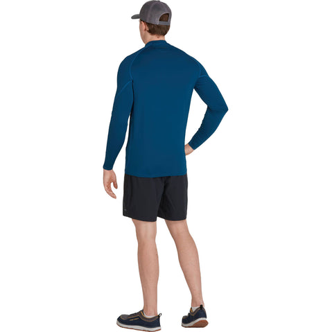 NRS Men's Rashguard Long Sleeve Shirt in Poseidon model back