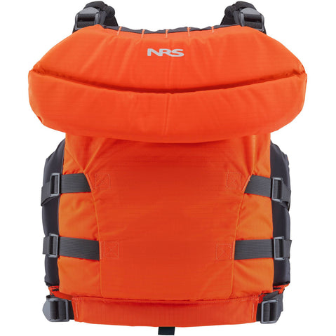 NRS Big Water V Youth Rafting Lifejacket (PFD) in Orange back