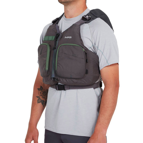 NRS Wrangler Lifejacket (PFD) in Charcoal model angel