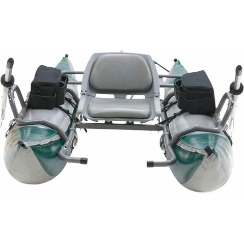 Outcast PAC 800FS Pontoon Boat in Green/Gray front