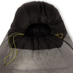 Mountain Hardwear Phantom 15 Degree Down Sleeping Bag in Glacial draft collar