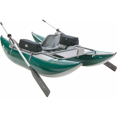 Outcast PAC 800FS Pontoon Boat in Green/Gray right