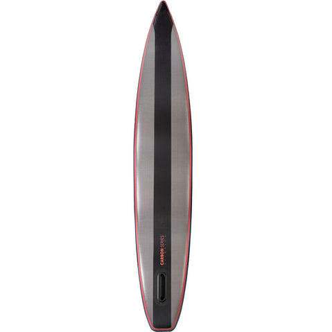 Level 6 Fourteen Carbon Inflatable SUP Board Package in Aegean Blue back