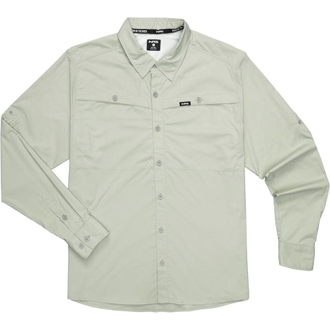 NRS Men's Caye Long Sleeve Shirt in Daybreak model detail