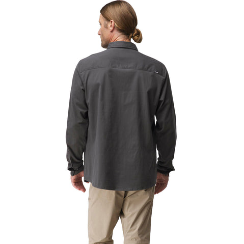 NRS Men's Campfire Flannel Shirt in Urban model back