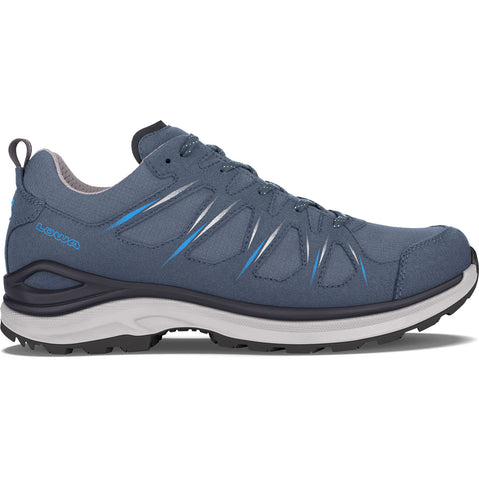 Lowa Men's Innox Evo II GTX Hiking Shoes in Steel Blue/Ocean side view
