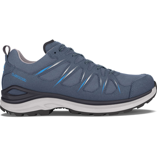 Lowa Men's Innox Evo II GTX Hiking Shoes in Steel Blue/Ocean side view