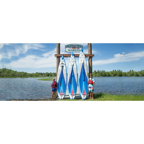 Sea Eagle NeedleNose 14 Inflatable SUP Board Electric Pump Package lifestyle