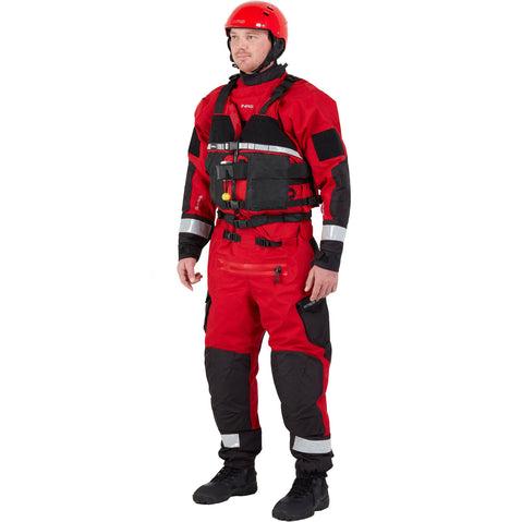 NRS Rapid Responder Lifejacket (PFD) in Red model left