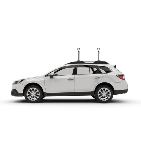 Yakima Big Stack Kayak Roof Rack Mount installed on a car side