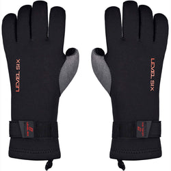 Level Six Electron 3 mm Neoprene Paddling Gloves in Black pair