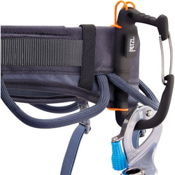Petzl Men's Corax LT Climbing Harness in Dark Gray gear loops